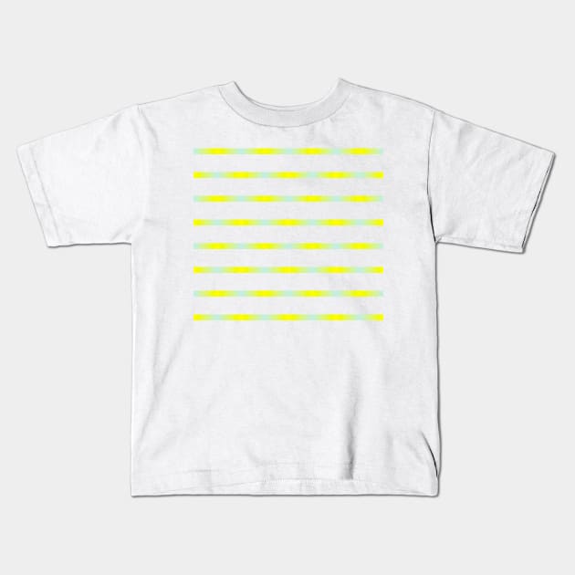 Mint and yellow stitching Kids T-Shirt by marufemia